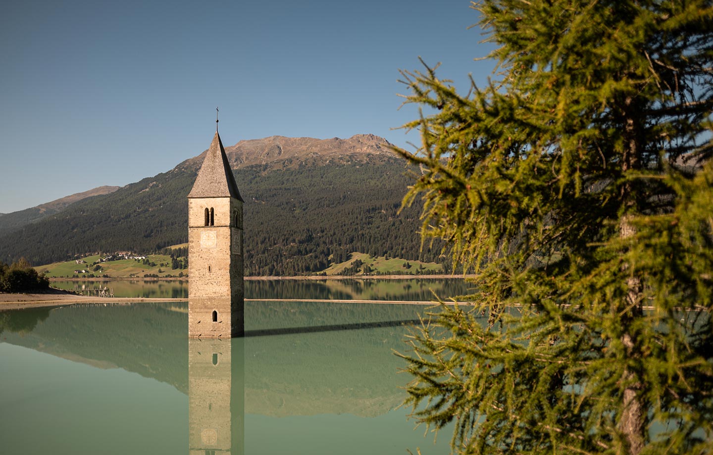 Turm im Reschensee